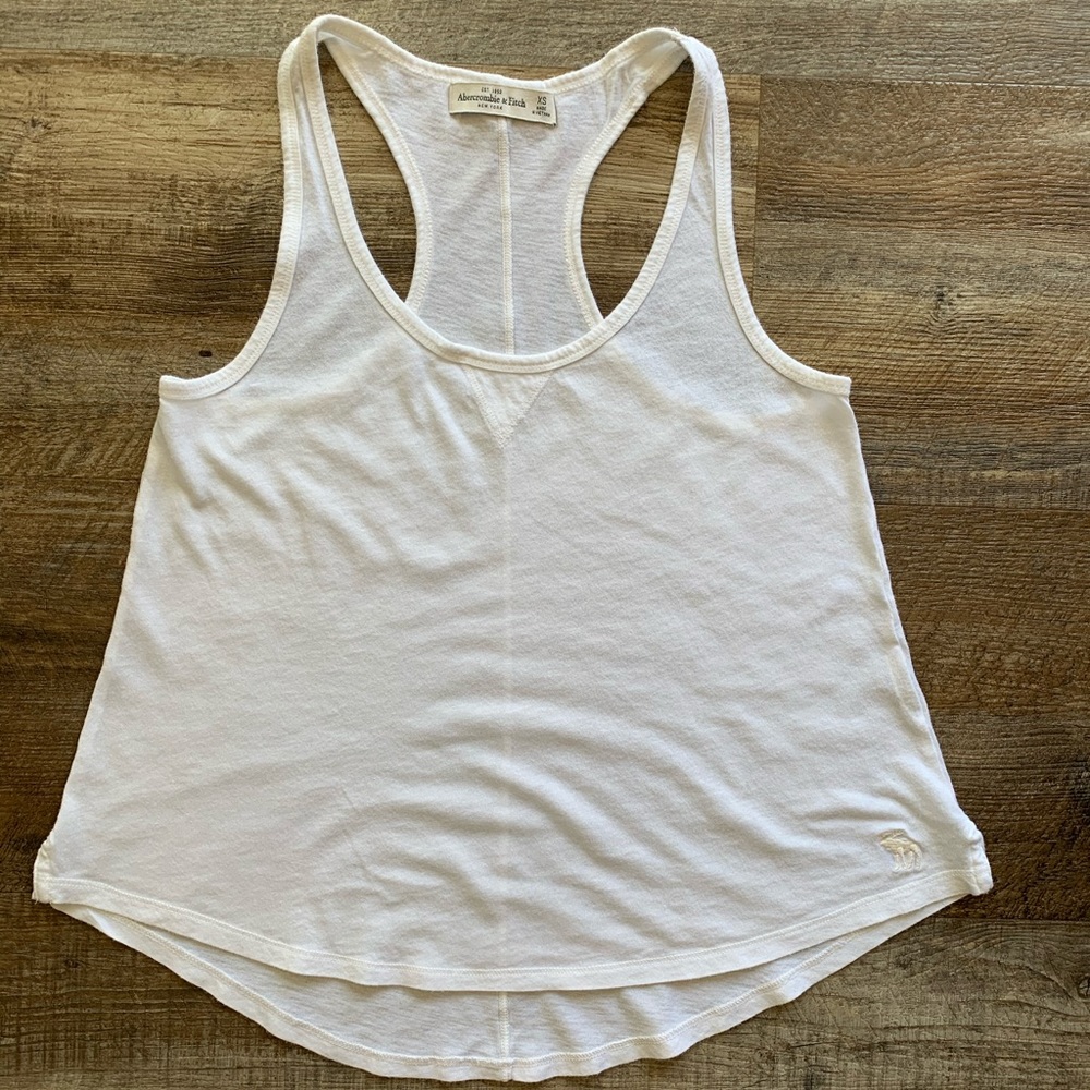 A&F WMNs XS White Racerback Tank mother/daughter